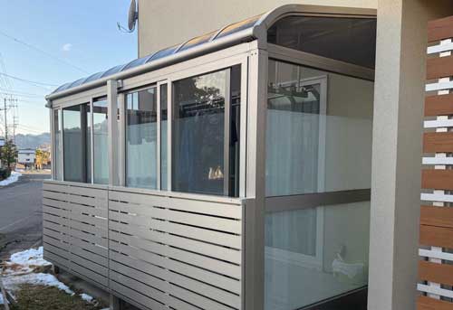 サンルーム前面囲い